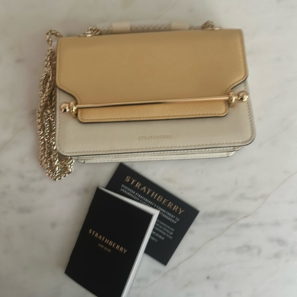 NWT Strathberry East West Mini in Vanilla and Sundress Yellow - Picture 2 of 5